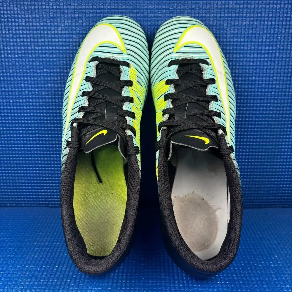 🔴 Nike Mercurial Vortex 3 Women`s Size 8.5 Blue Black Soccer Cleats 844245-400